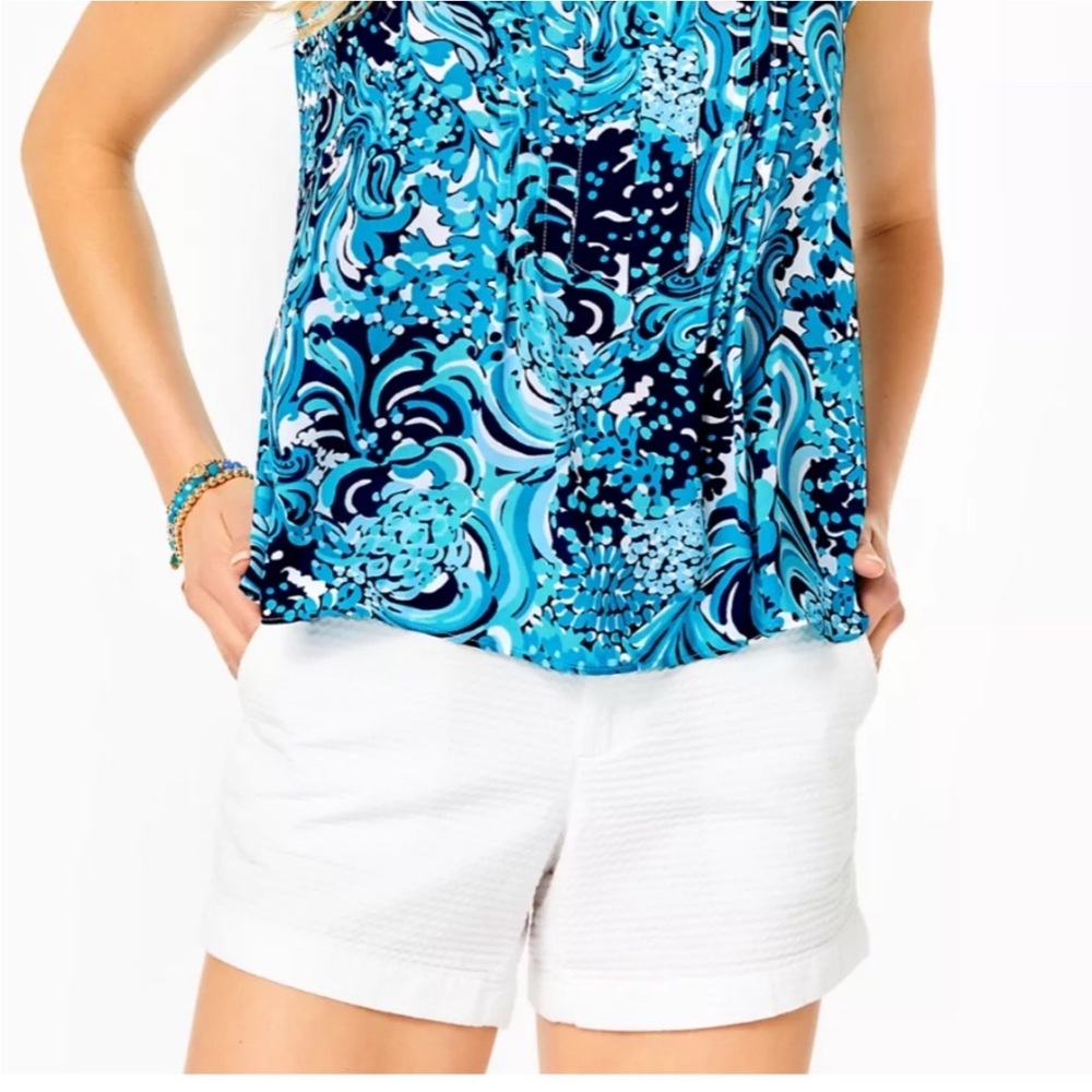Lilly Pulitzer Callahan White Jacquard Resort Shorts Womens Sz 4